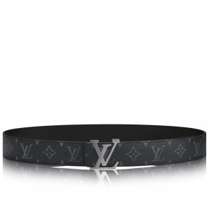 Louis Vuitton LV Initiales 40MM Reversible Belt In Monogram Eclipse Canvas M9043S