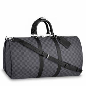 Louis Vuitton Keepall Bandouliere 55 Bag In Damier Graphite Canvas N41413