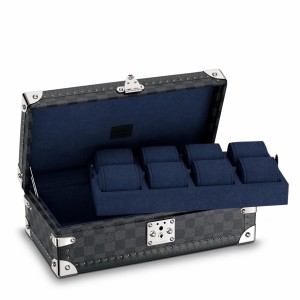 Louis Vuitton 8 Watches Case In Damier Graphite Canvas N48226