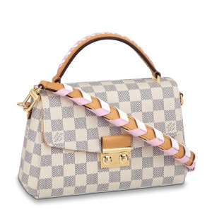 Louis Vuitton Damier Azur Croisette Bag With Braided Strap N50053