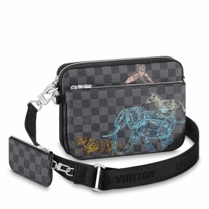Louis Vuitton Trio Messenger Bag In Damier Graphite Canvas N58040