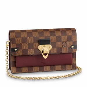 Louis Vuitton Vavin Chain Wallet In Damier Ebene Canvas N60222