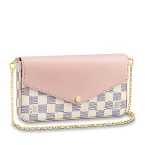 Louis Vuitton Pochette Felicie In Damier Azur Canvas N60235