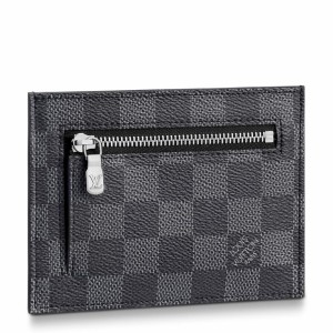 Louis Vuitton ID Card Holder In Damier Graphite Canvas N60378