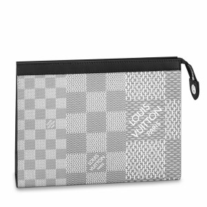 Louis Vuitton Pochette Voyage MM In Damier Graphite 3D Canvas N60443
