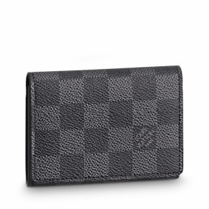 Louis Vuitton Enveloppe Carte De Visite In Damier Graphite Canvas N63338