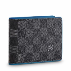 Louis Vuitton Multiple Wallet In Damier Graphite Canvas N64434