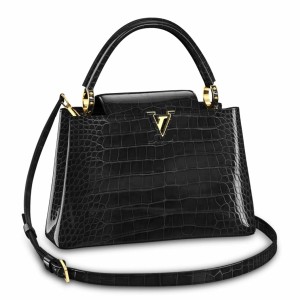 Louis Vuitton Capucines MM Bag In Crocodile-embossed Leather N92967