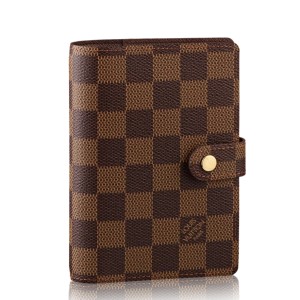 Louis Vuitton Small Ring Agenda Cover In Damier Ebene Canvas R20700