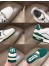 Louis Vuitton Men's LV Trainer Sneakers In White/Green Leather