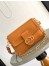 Louis Vuitton Dauphine Soft MM Bag in Orange Calfskin M25048