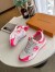 Louis Vuitton Women's Run Away Sneakers In Rose Suede