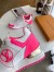 Louis Vuitton Women's Run Away Sneakers In Rose Suede