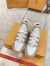 Louis Vuitton LV Archlight Sneakers in White Fabric with Metallic Leather