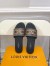 Louis Vuitton Lock It Flat Slides In Monogram Canvas