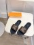 Louis Vuitton Lock It Flat Slides In Monogram Canvas