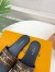 Louis Vuitton Lock It Flat Slides In Monogram Canvas