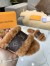 Louis Vuitton Lock It Flat Mules in Mink Fur with Monogram Canvas