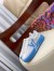 Louis Vuitton White Time Out Sneakers with Blue Outsole