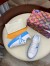 Louis Vuitton White Time Out Sneakers with Blue Outsole