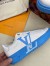 Louis Vuitton White Time Out Sneakers with Blue Outsole