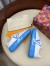Louis Vuitton White Time Out Sneakers with Blue Outsole