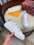 Louis Vuitton White Time Out Sneakers with Silver Signature