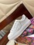 Louis Vuitton White Time Out Sneakers with Silver Signature
