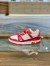 Louis Vuitton Men's LV Trainer Sneakers In White/Red Leather