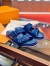 Louis Vuitton LV Trainer Mules In Blue Suede Leather