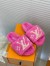 Louis Vuitton Paseo Flat Comfort Mules In Pink Shearling