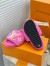 Louis Vuitton Paseo Flat Comfort Mules In Pink Shearling