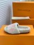 Louis Vuitton Paseo Flat Comfort Mules In Beige Shearling