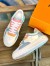 Louis Vuitton Time Out Sneakers In Light Blue Monogram Lambskin