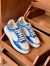 Louis Vuitton Time Out Sneakers In Blue Monogram Lambskin