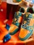 Louis Vuitton Men's LV Trainer Sneakers In Orange Monogram Leather