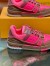 Louis Vuitton Men's LV Trainer Sneakers In Rose Leather