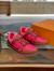 Louis Vuitton Men's LV Trainer Sneakers In Rose Leather
