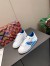 Louis Vuitton White Time Out Sneakers with Blue Printed