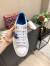 Louis Vuitton White Time Out Sneakers with Blue Printed