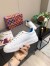 Louis Vuitton White Time Out Sneakers with Blue Printed