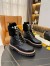 Louis Vuitton Black Territory Flat Ranger Boots with Shearling