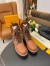 Louis Vuitton Brown Territory Flat Ranger Boots with Shearling