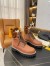 Louis Vuitton Brown Territory Flat Ranger Boots with Shearling