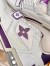 Louis Vuitton Men's LV Trainer Sneakers In White/Purple Calfskin