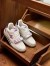 Louis Vuitton Men's LV Trainer Sneakers In White/Purple Calfskin