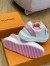 Louis Vuitton Time Out Sneakers with Pink Signature Back