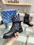 Louis Vuitton Metropolis Flat Ranger Boots In Monogram Denim