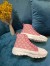 Louis Vuitton LV Squad Sneaker Boots In Pink Monogram Denim
