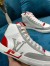 Louis Vuitton White Charlie Sneaker Boots With Red Detail